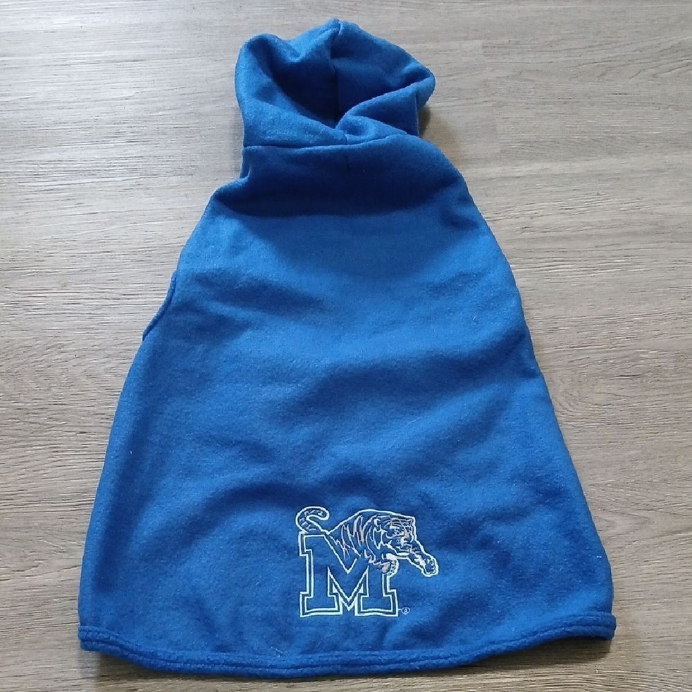 Memphis Tigers Blue Dog Fleece Hooded Jacket  Sx XXL (58-80lbs) Girth 24-32" NWT